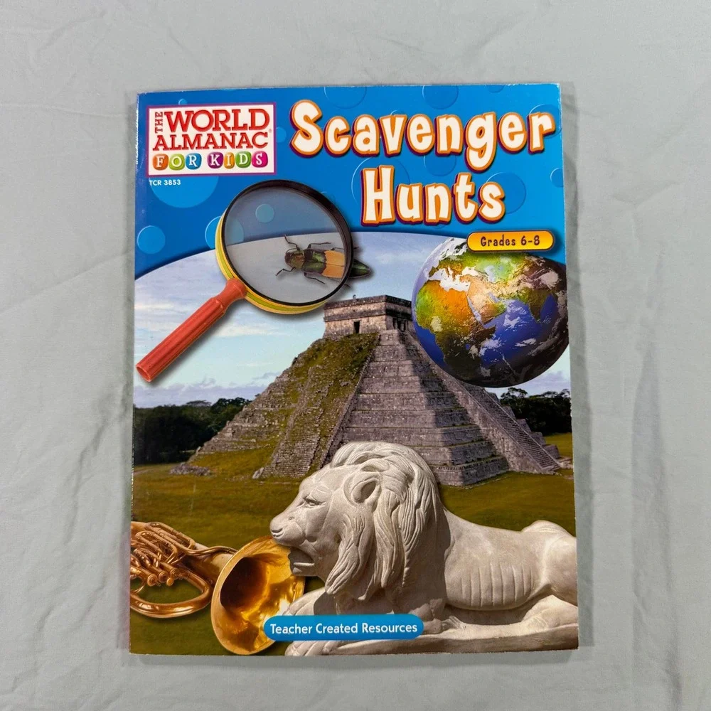 World Almanac for Kids Scavenger Hunts Grades 6-8 Workbook TCR 3853 Paperback